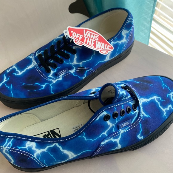 #Vans Authentic (Lightning) Black/Blue Brand New - Picture 4 of 7